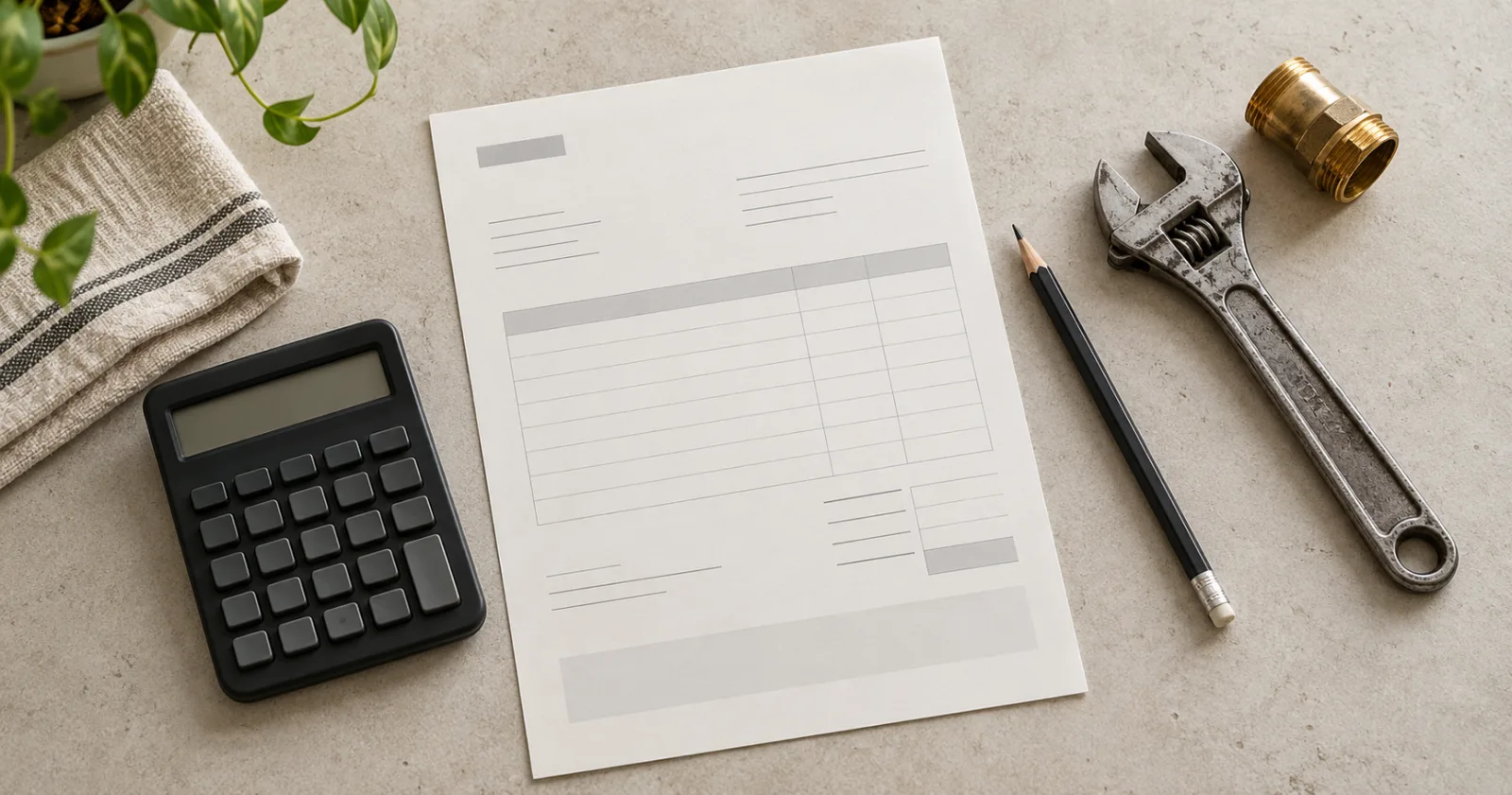 Plumbing invoice template: what to include, with a worked example