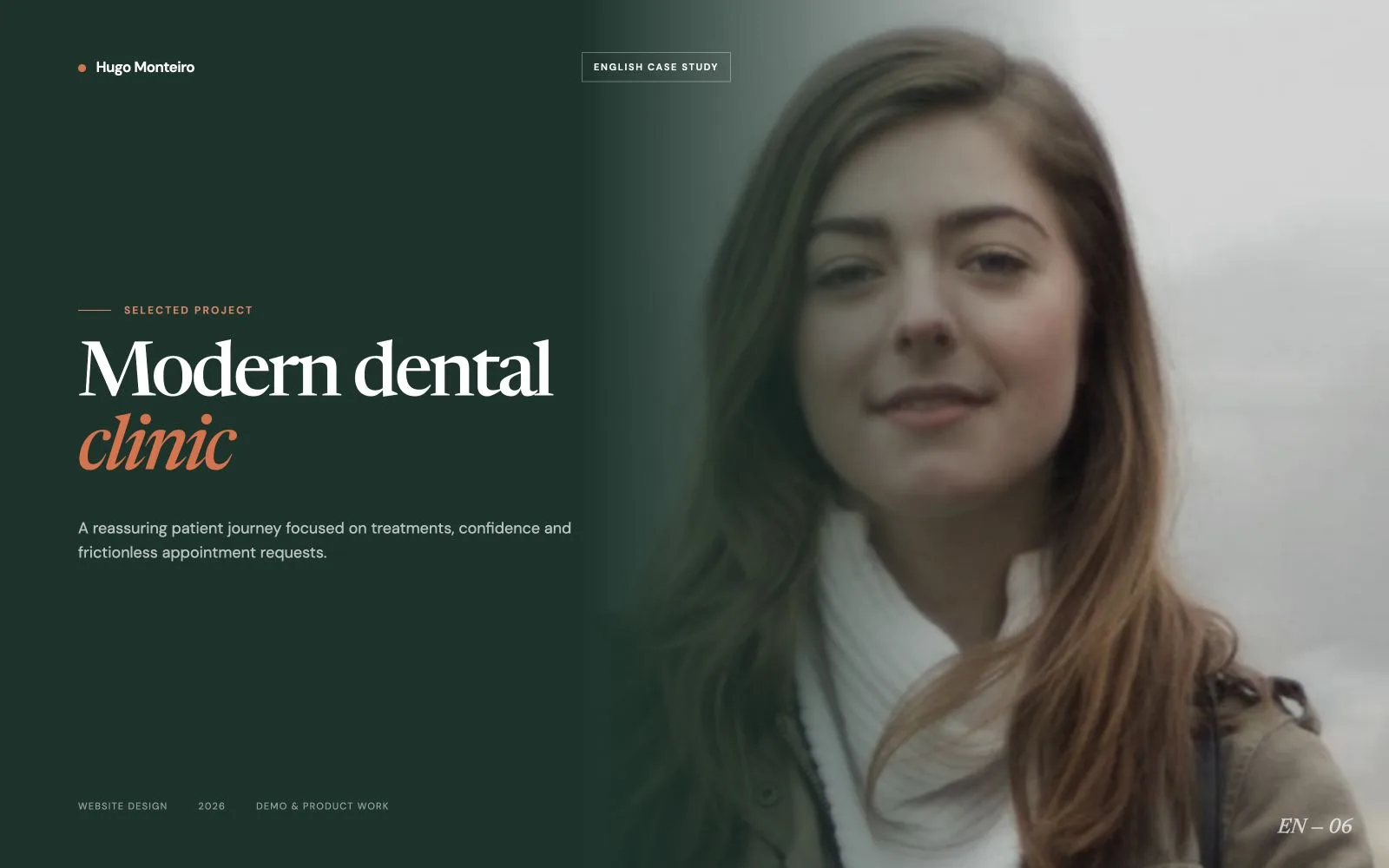 Website for a dental clinic