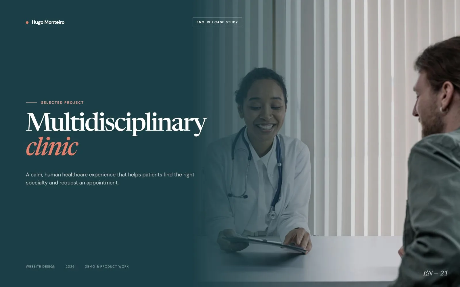 Website for a multidisciplinary clinic