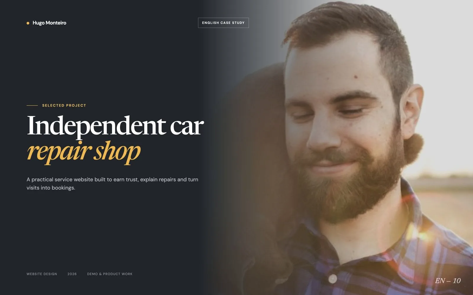 Website for a car repair shop