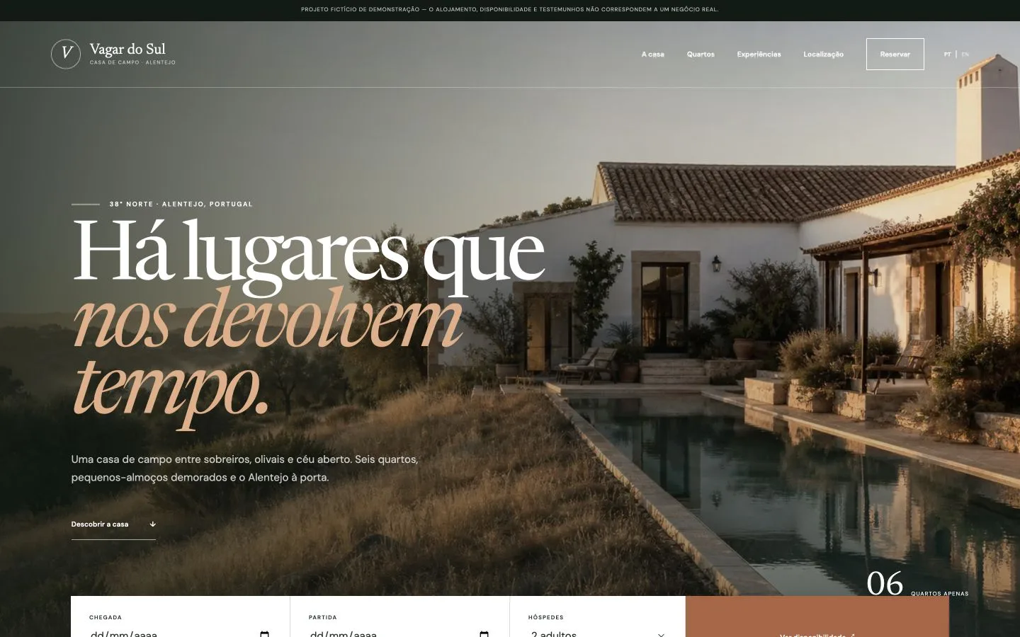 Website para turismo rural no Alentejo