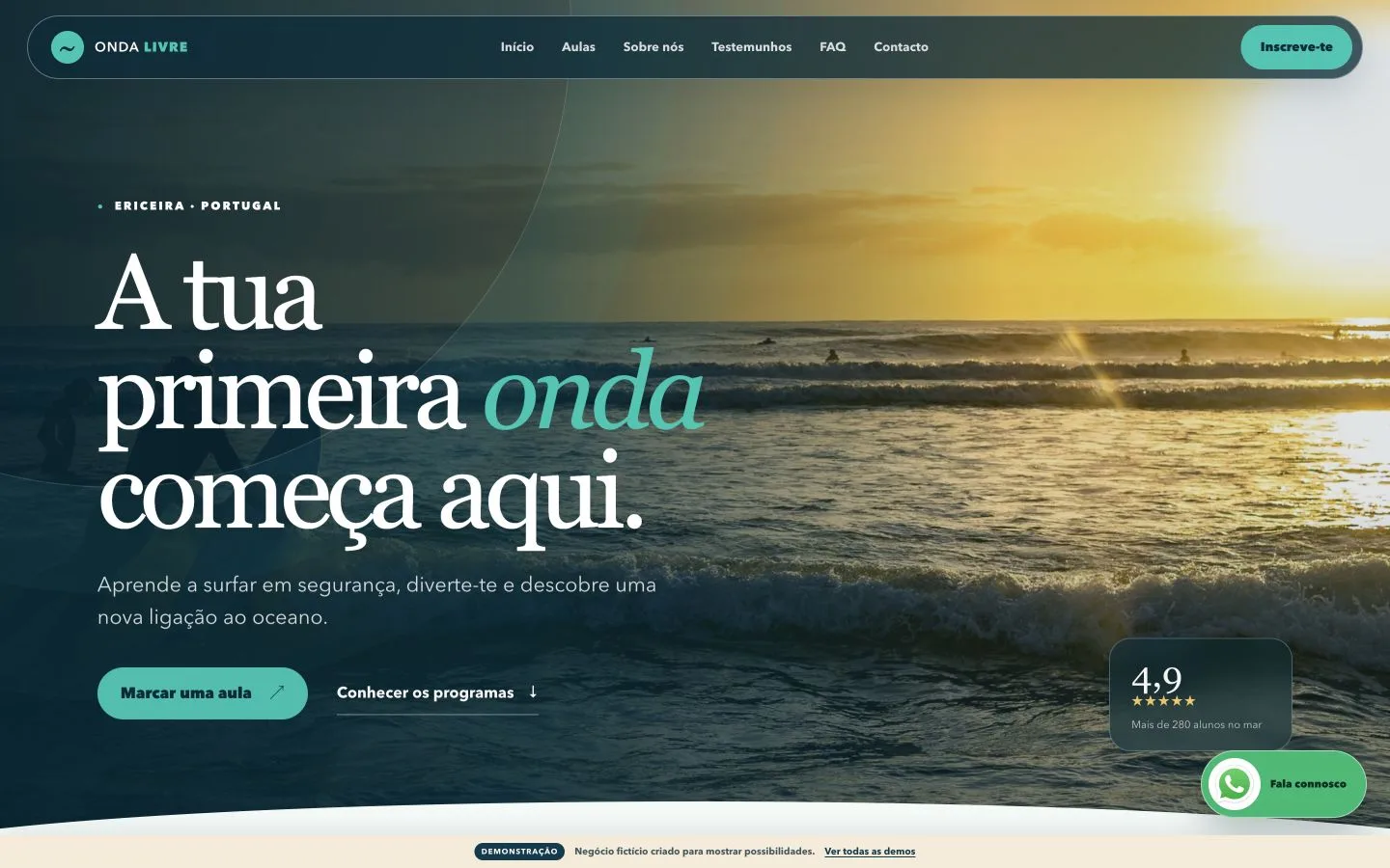Website para escola de surf