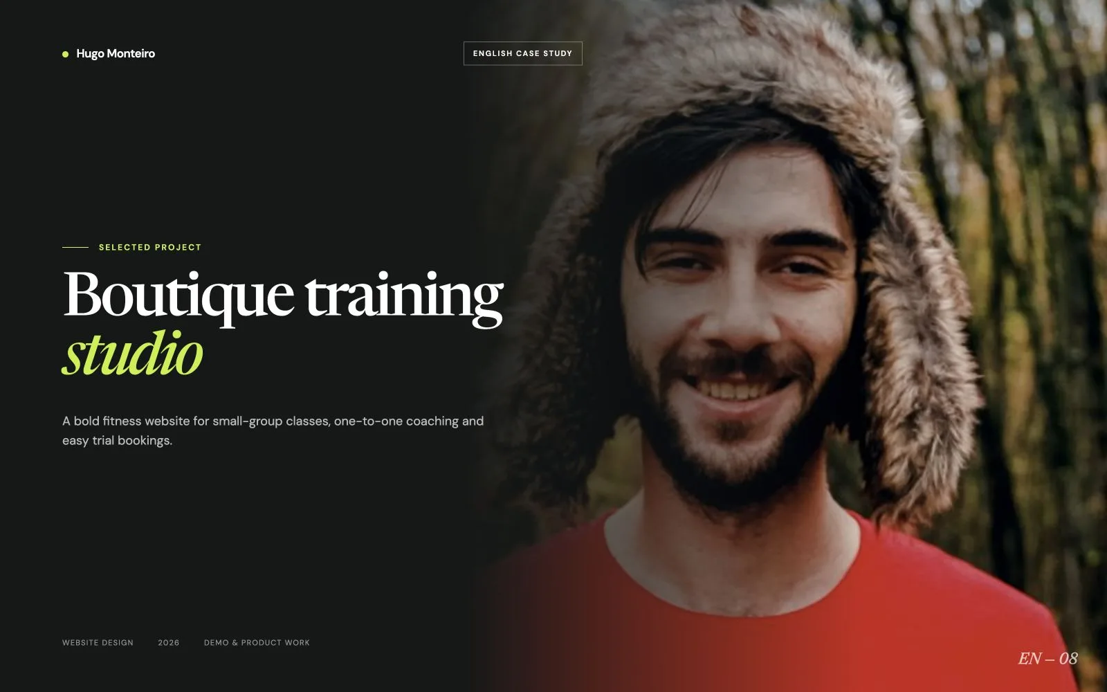 Website for a boutique gym